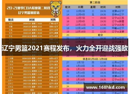 辽宁男篮2021赛程发布，火力全开迎战强敌